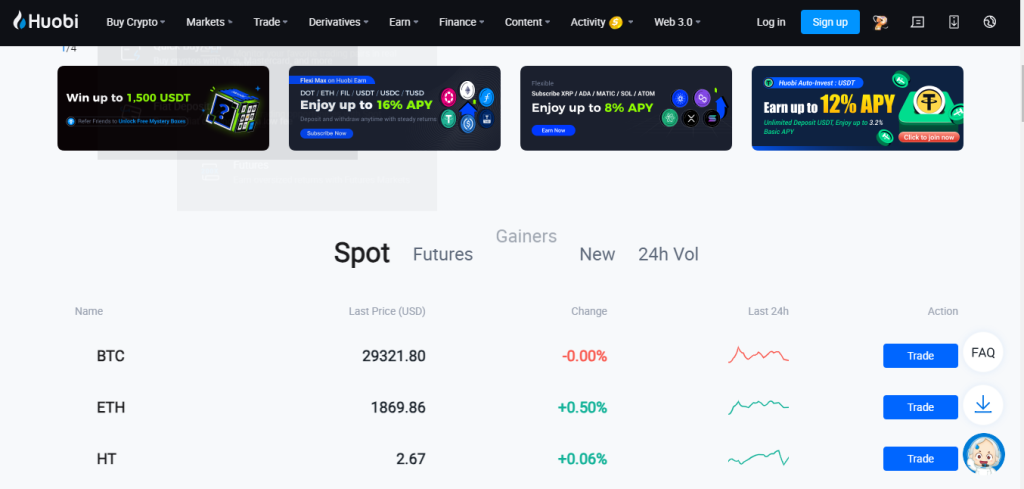 خطوات إنشاء حساب على منصة Huobi Global